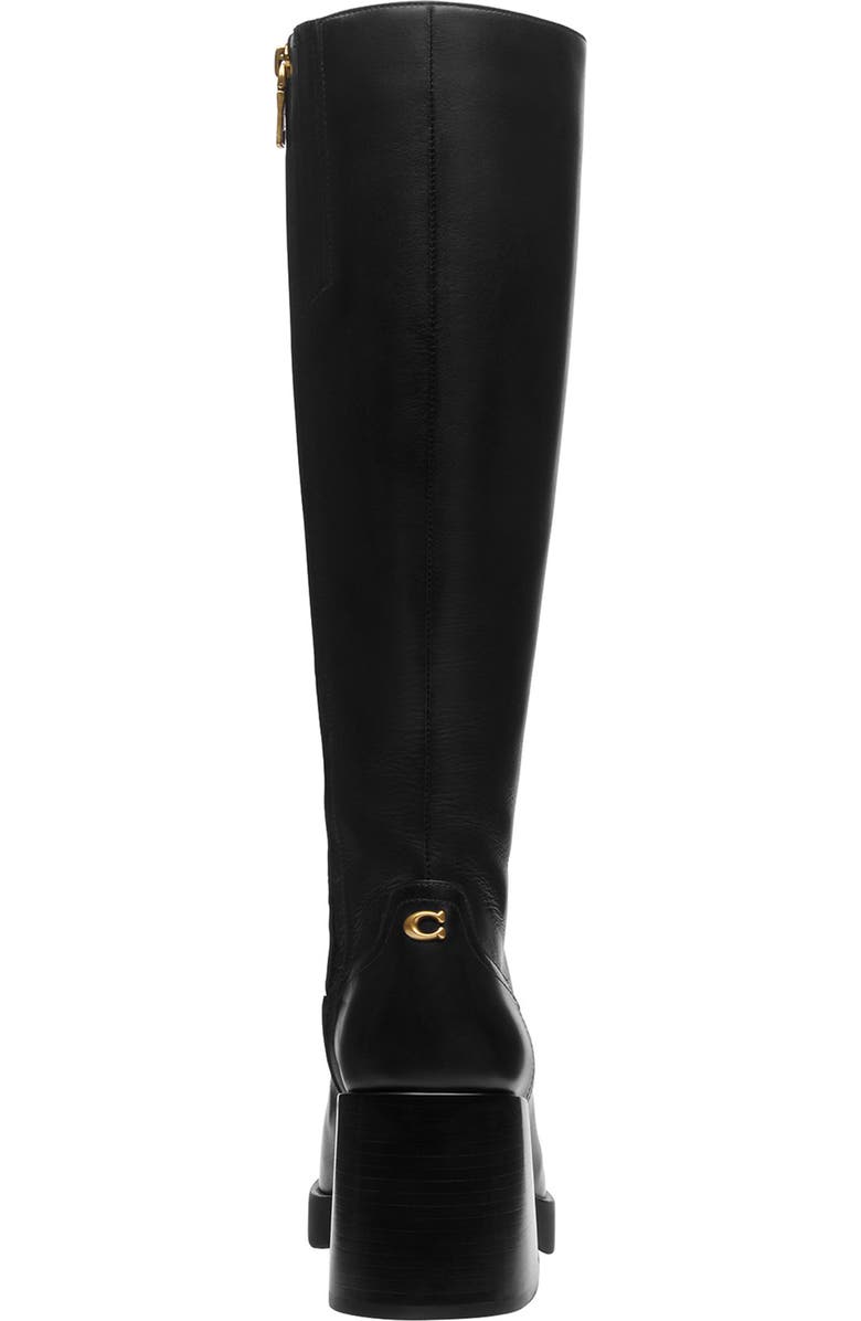 COACH Natasha Leather Knee High Platform Boot, Alternate, color,