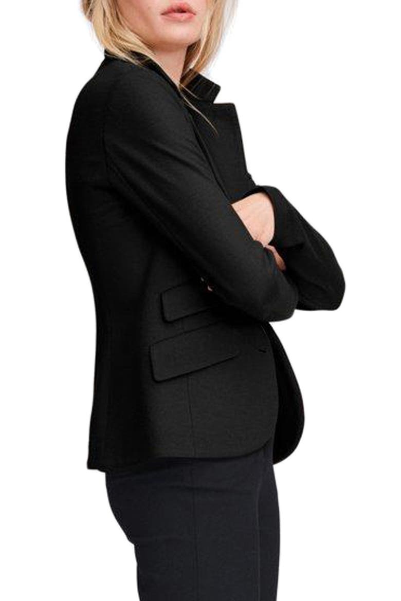 Slade Wool Blazer, Alternate, color, BLACK