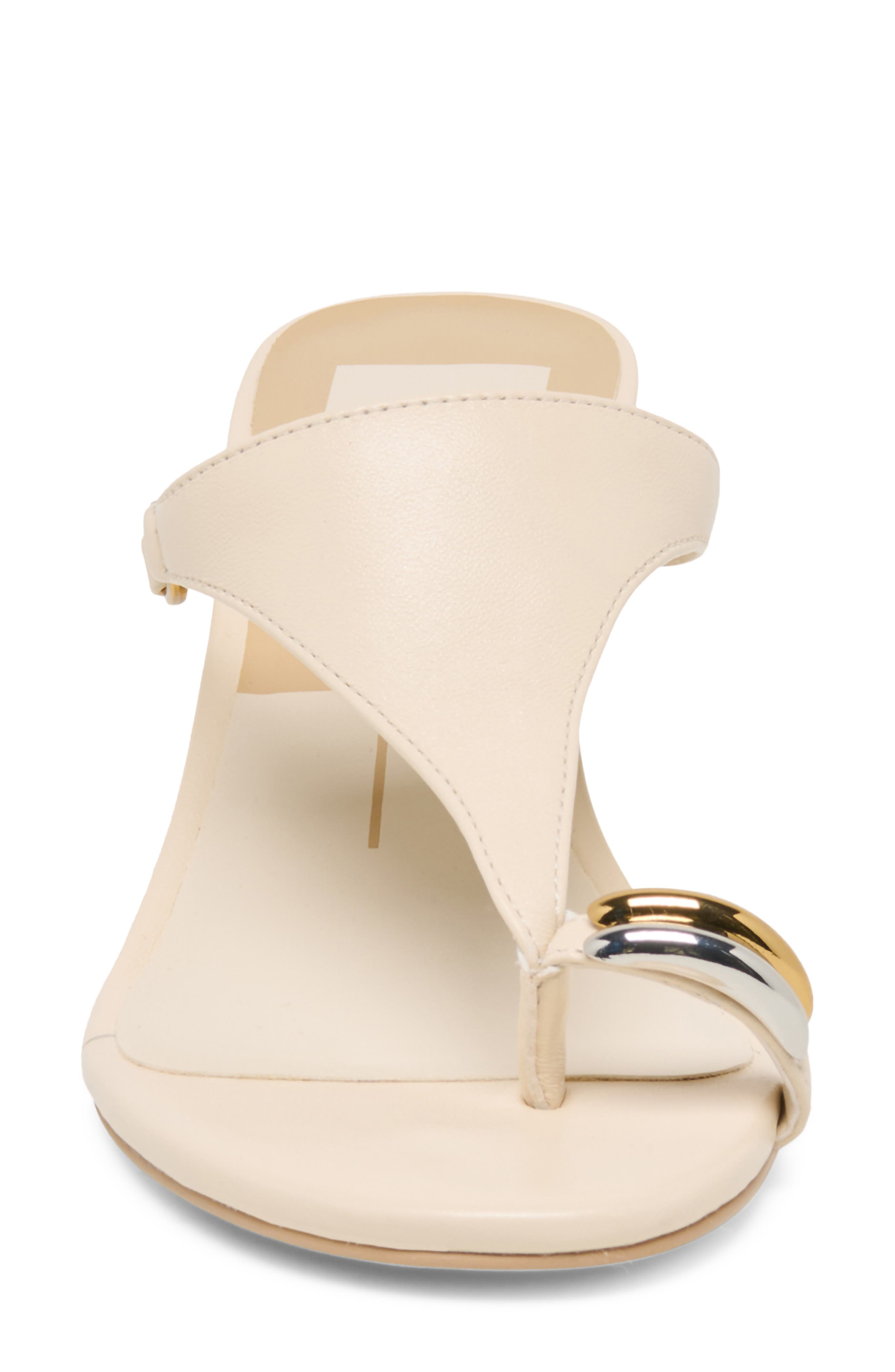 Derrel Toe Loop Sandal, Alternate, color, BONE LEATHER