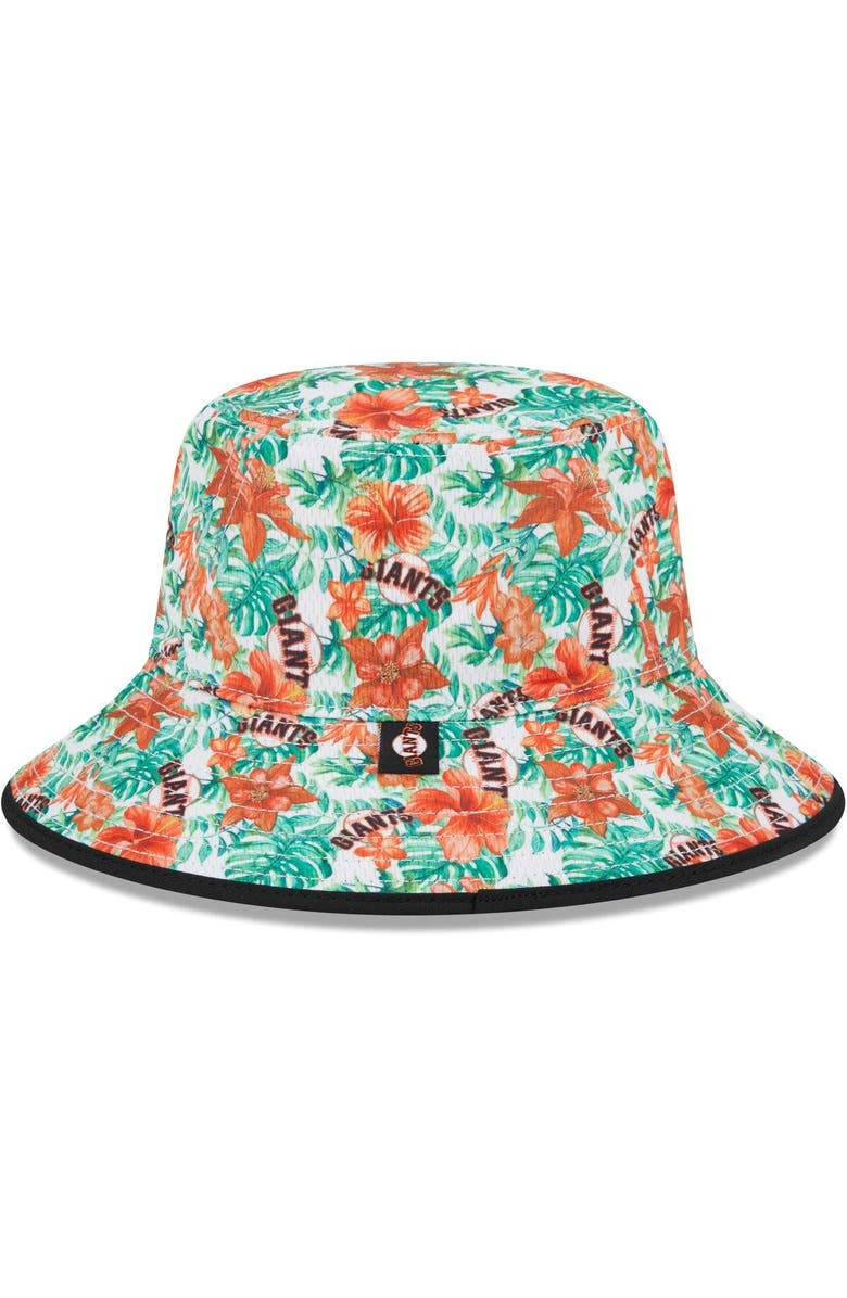 New Era Men's New Era San Francisco Giants Tropic Floral Bucket Hat, Alternate, color, Black