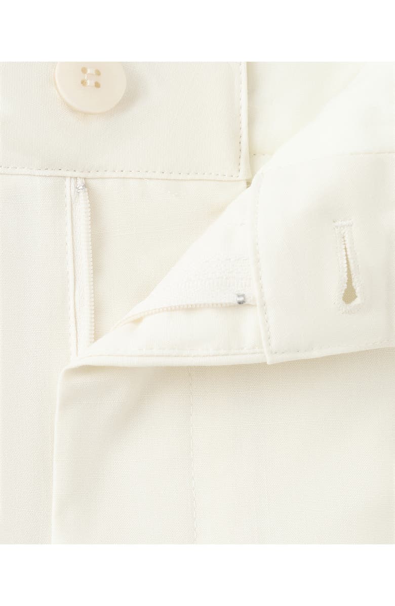 MANGO Straight Leg Cotton Pants, Alternate, color, Ecru