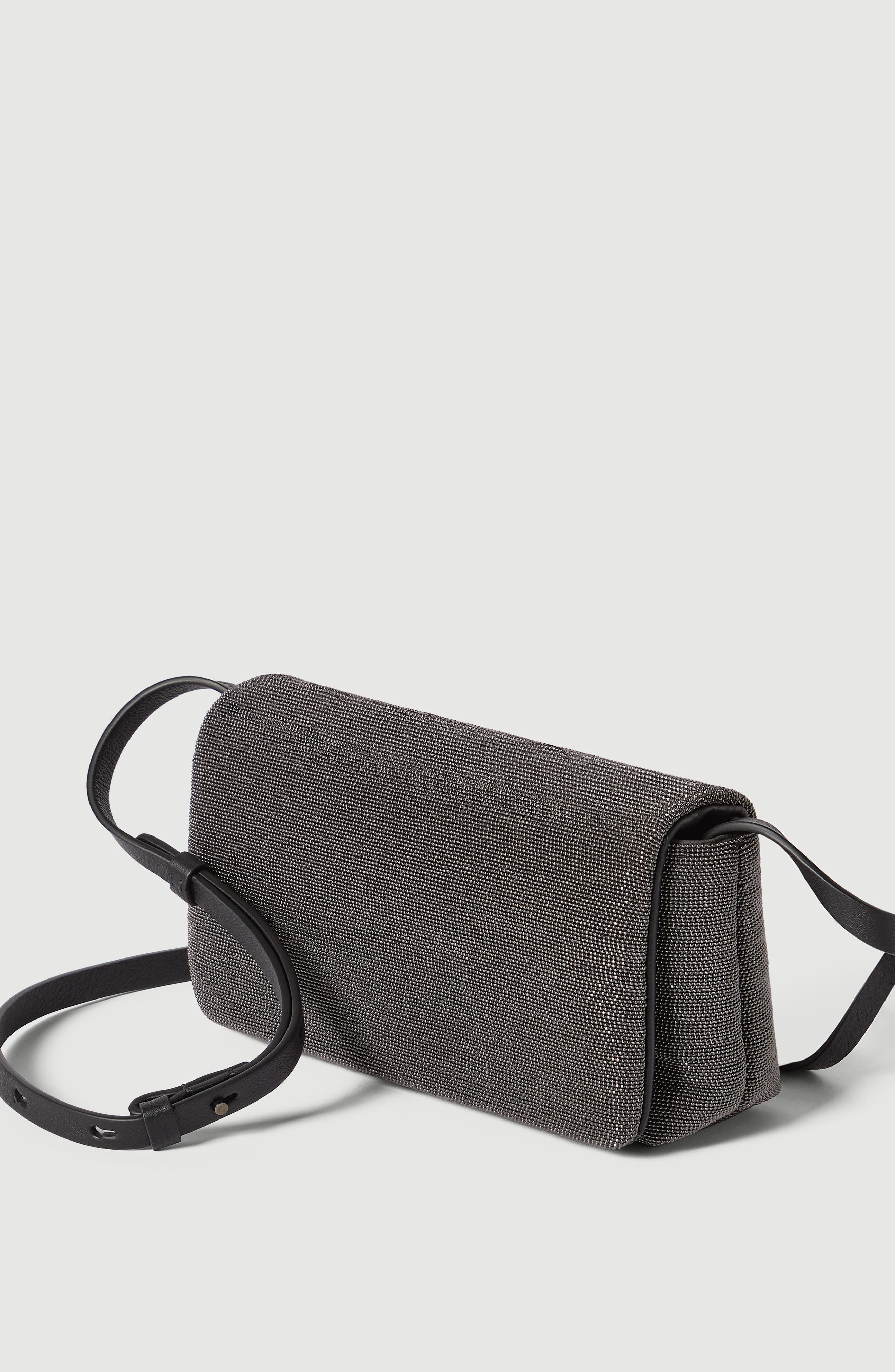 Precious flap bag in grained leather, Alternate, color, Black