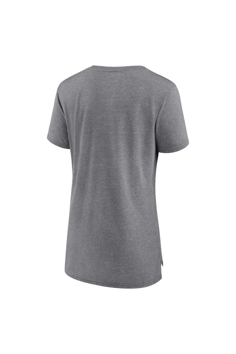 Women's Fanatics Branded Heathered Gray Brooklyn Nets True Classics Tri-Blend T-Shirt, Alternate, color, Heather Gray