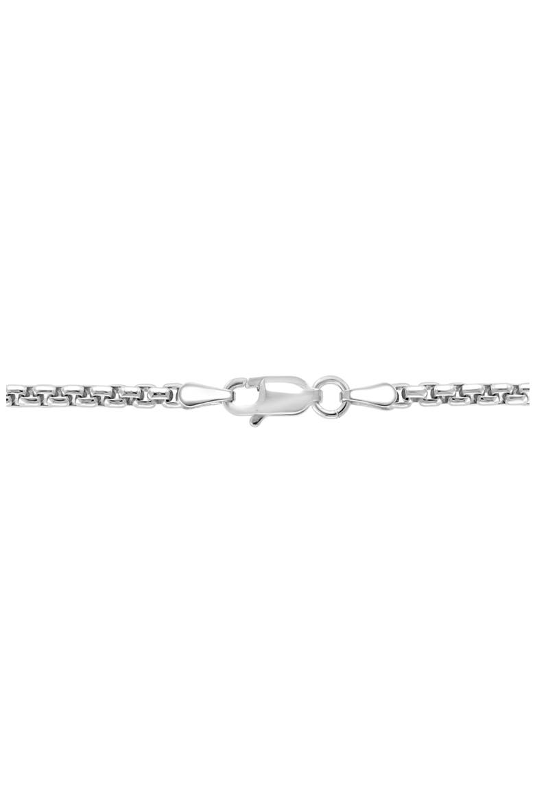 Men's Sterling Silver & 18K Rose Gold Pavé Black Sapphire Dog Tag Pendant Necklace, Alternate, color, BLACK