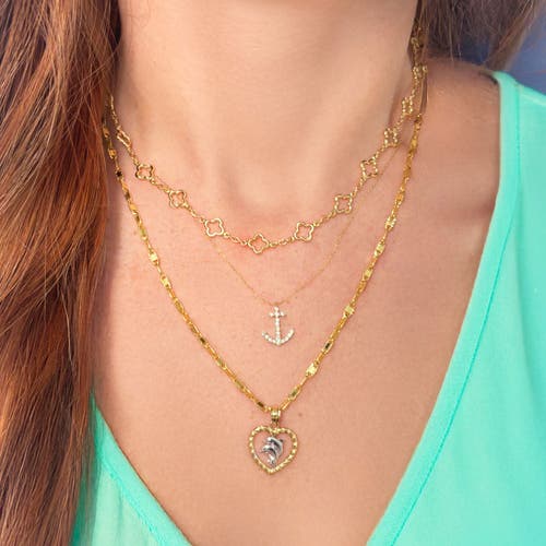 The Lovery Fine Jewelry Diamond Anchor Necklace In Gold