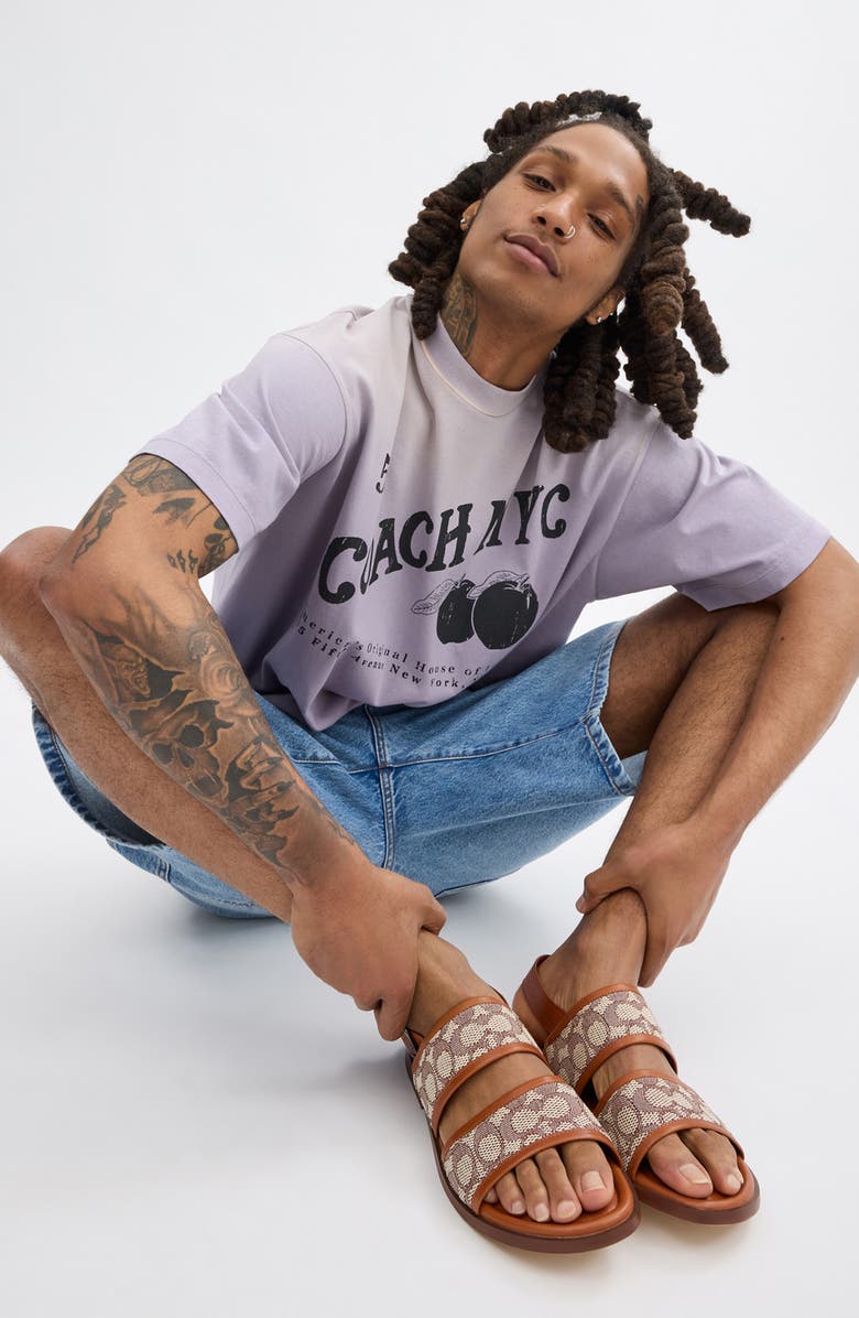 COACH Julian Signature Jacquard Slingback Sandal, Alternate, color,