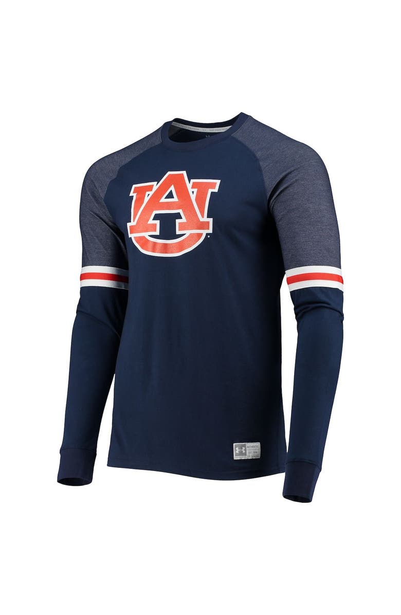 Under Armour Men's Under Armour Navy Auburn Tigers Game Day Sleeve Stripe Raglan Long Sleeve T-Shirt, Alternate, color, 