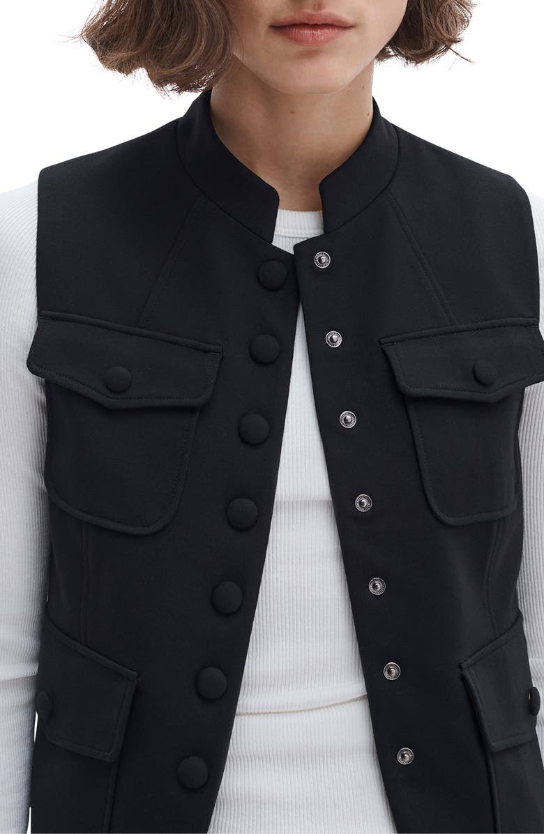 rag & bone Mercer Ponte Vest, Alternate, color, Black