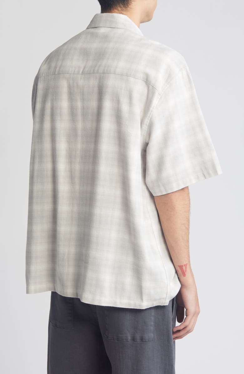 ASOS DESIGN Boxy Oversize Plaid Short Sleeve Button-Down Shirt, Alternate, color, 