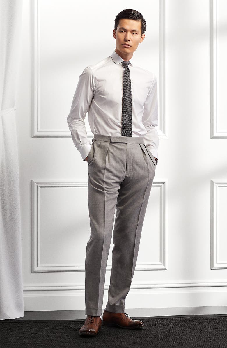 Ralph Lauren Purple Label Cotton Poplin Button-Up Shirt, Alternate, color, 