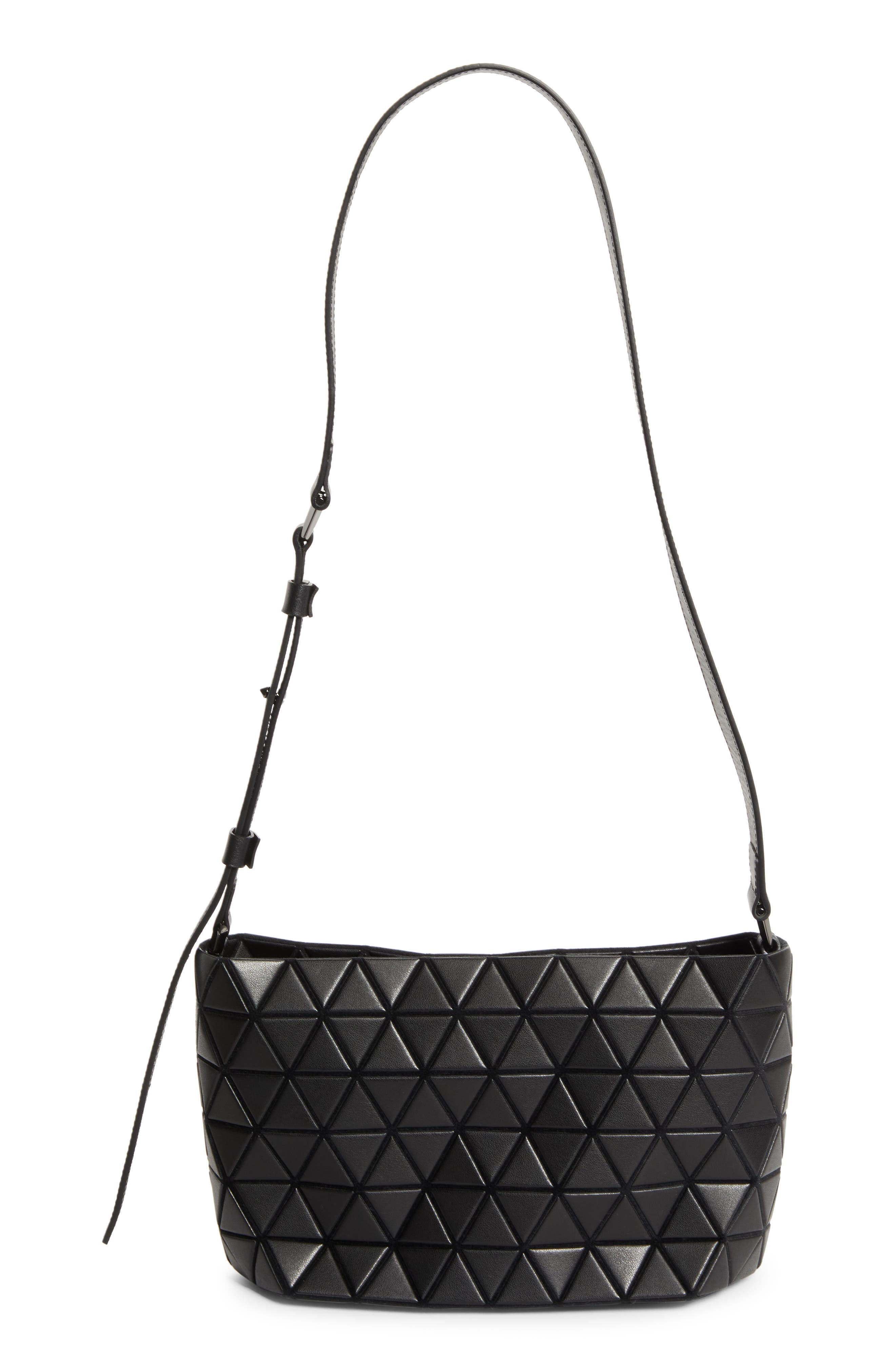 Bao Bao Issey Miyake Crystal Matte Crossbody Bag, Alternate, color, Matte Black