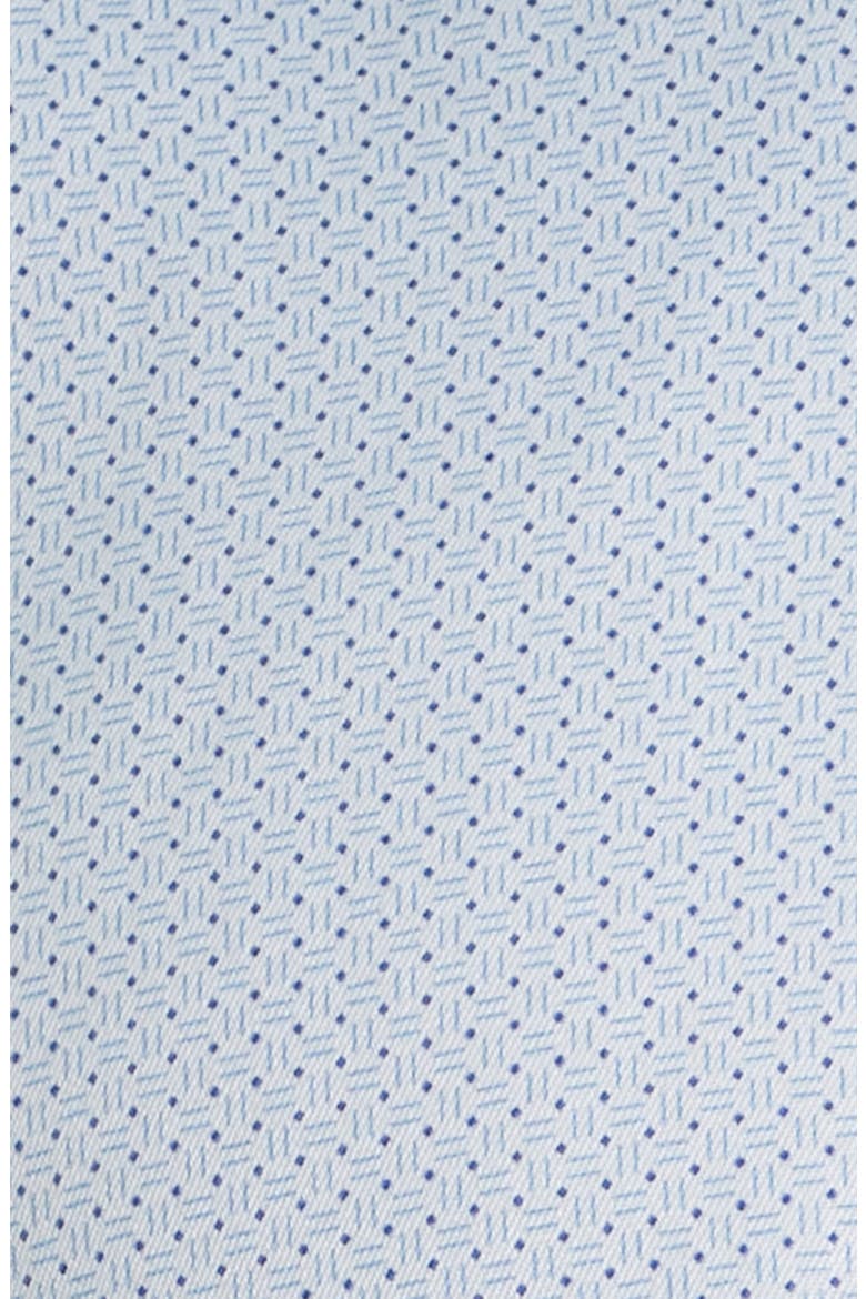 Regular Fit Micro Geometric Print Dress Shirt, Alternate, color, WHITE/BLUE