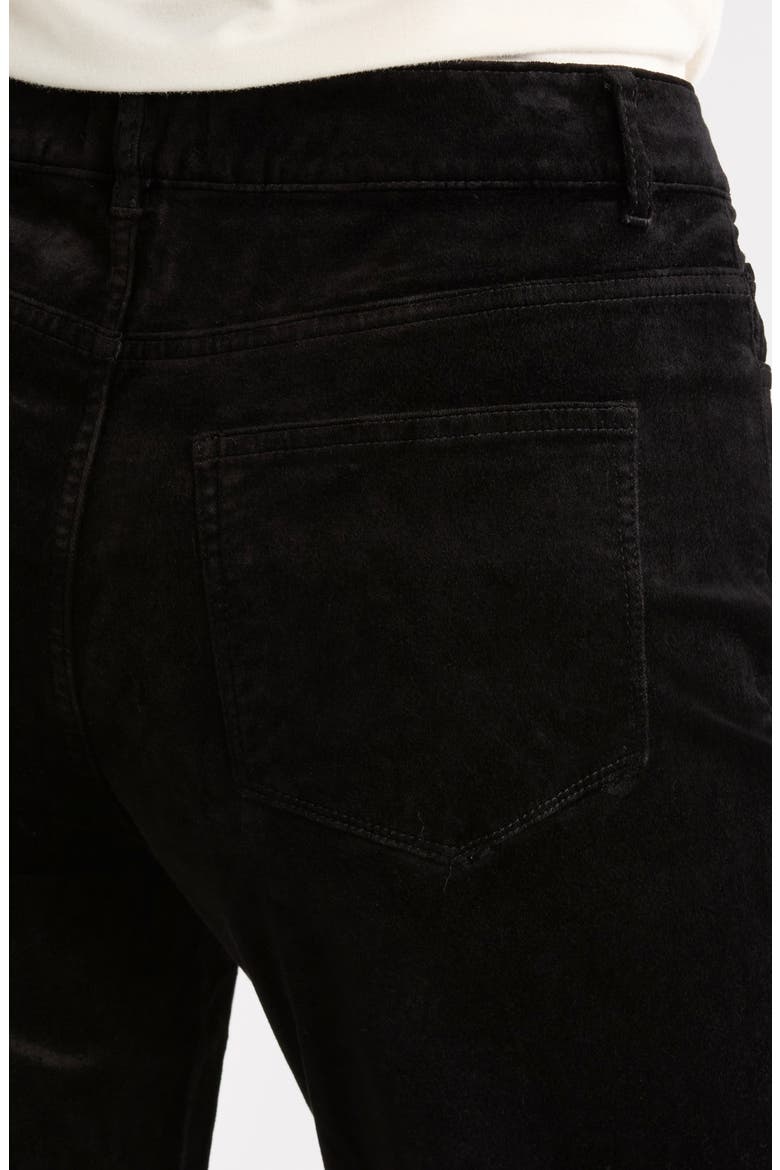 Mason Velvet Ankle Straight Leg Jeans, Alternate, color, BLACK OVERDYE