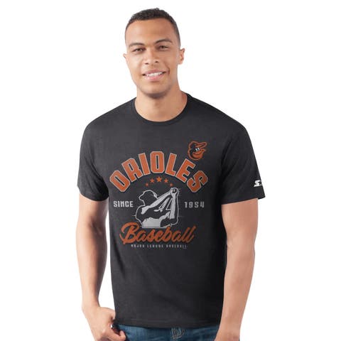 Men's Starter  Black Baltimore Orioles Prime Time Batter T-Shirt