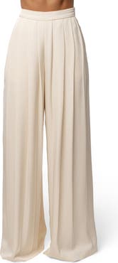 JLUXLABEL Clara Pleated Wide Leg Trousers