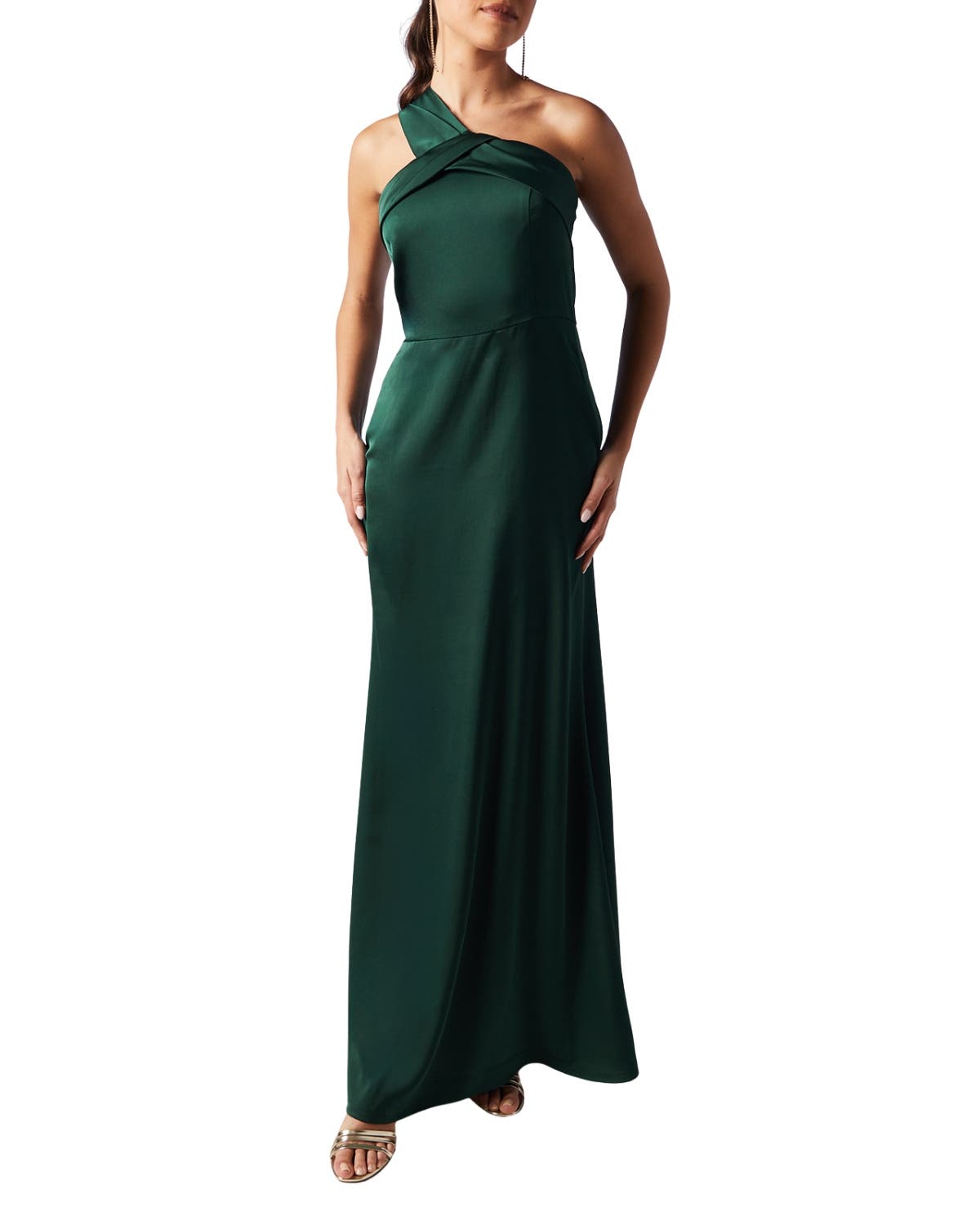 Asymmetric Neck Maxi Dress - image 3