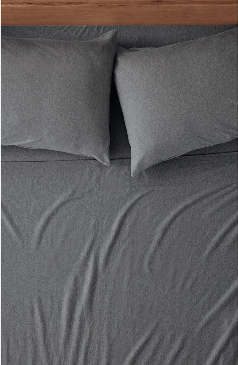 Pact Organic Cotton Organic Favorite Tee Jersey Sheet Set, Alternate, color, Medium Grey Heather