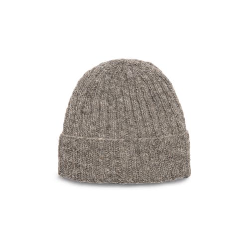 Feelgoodz Hand-knit Denali Ribbed Wool Beanie Hat In Brown