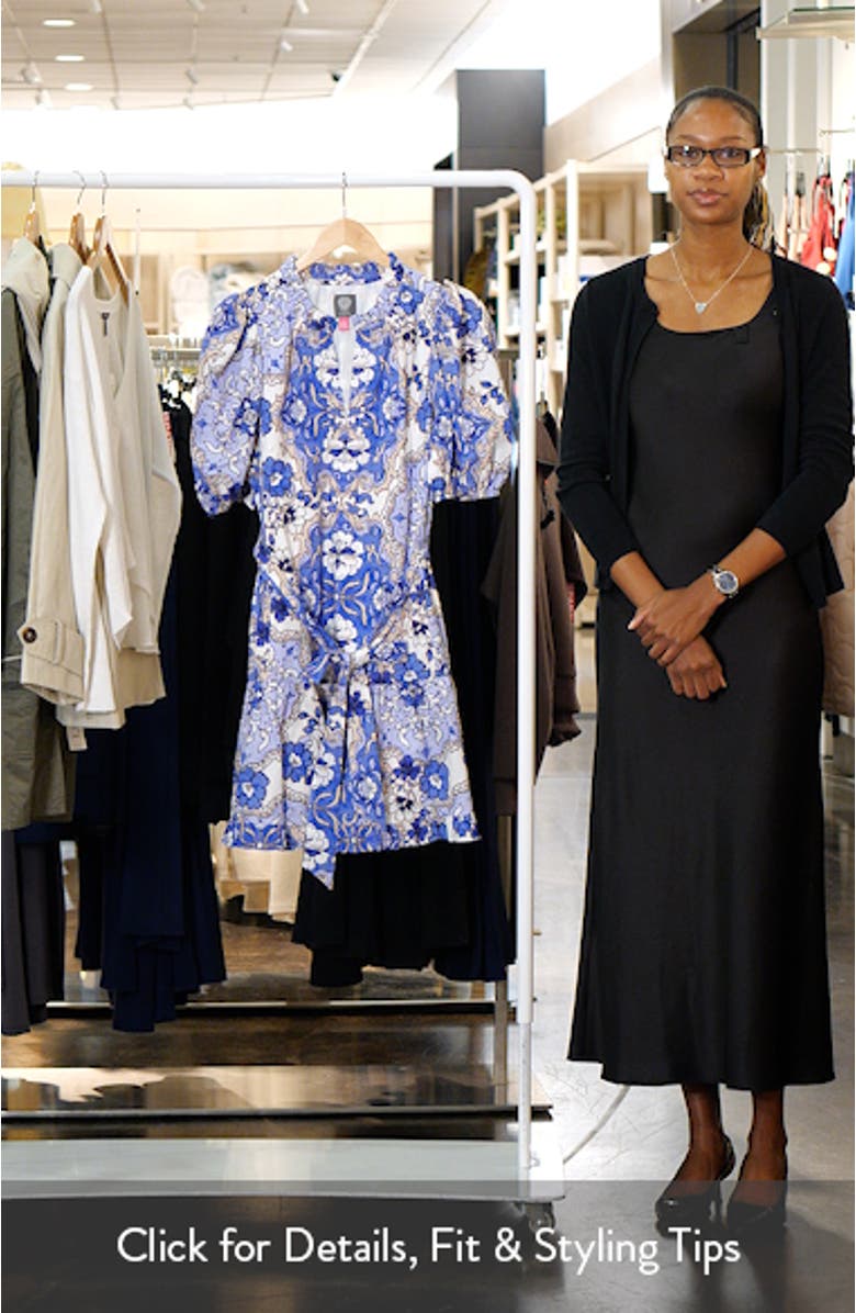 Puffy Sleeve Print Minidress, sales video thumbnail