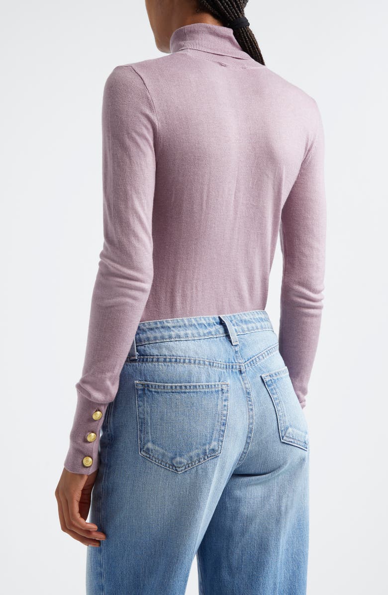 L'AGENCE Flora Turtleneck Sweater, Alternate, color, Wisteria/ Gold