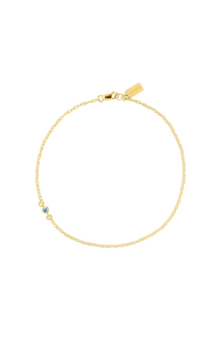 Set & Stones Something Blue Anklet, Main, color, Gold