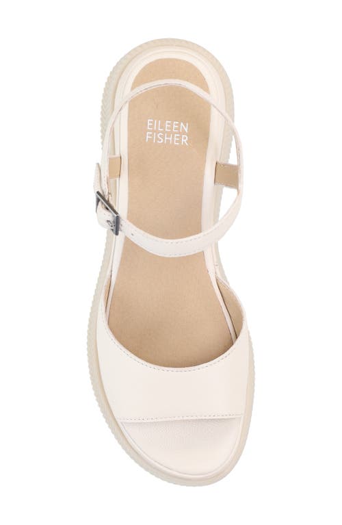 Eileen Fisher Ario Sporty Leather Wedge Sandals