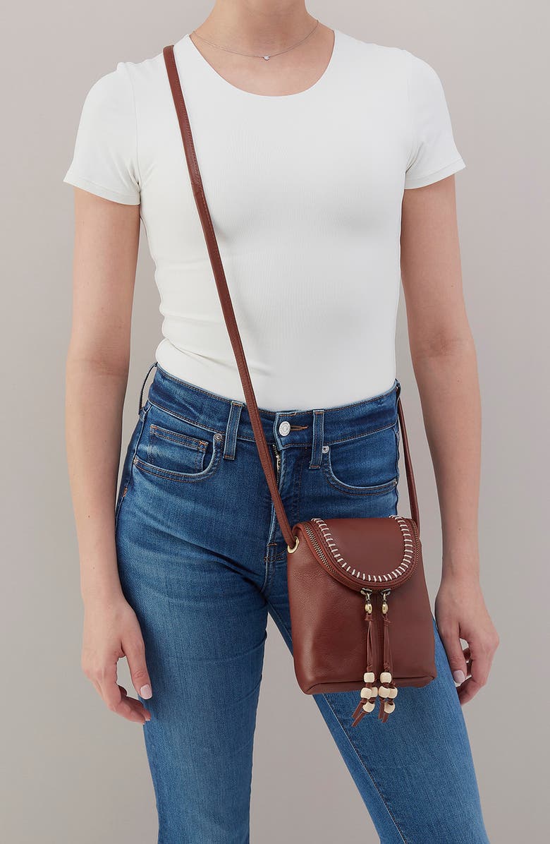 HOBO Fern Leather Crossbody Bag, Alternate, color, Cocoa Bean