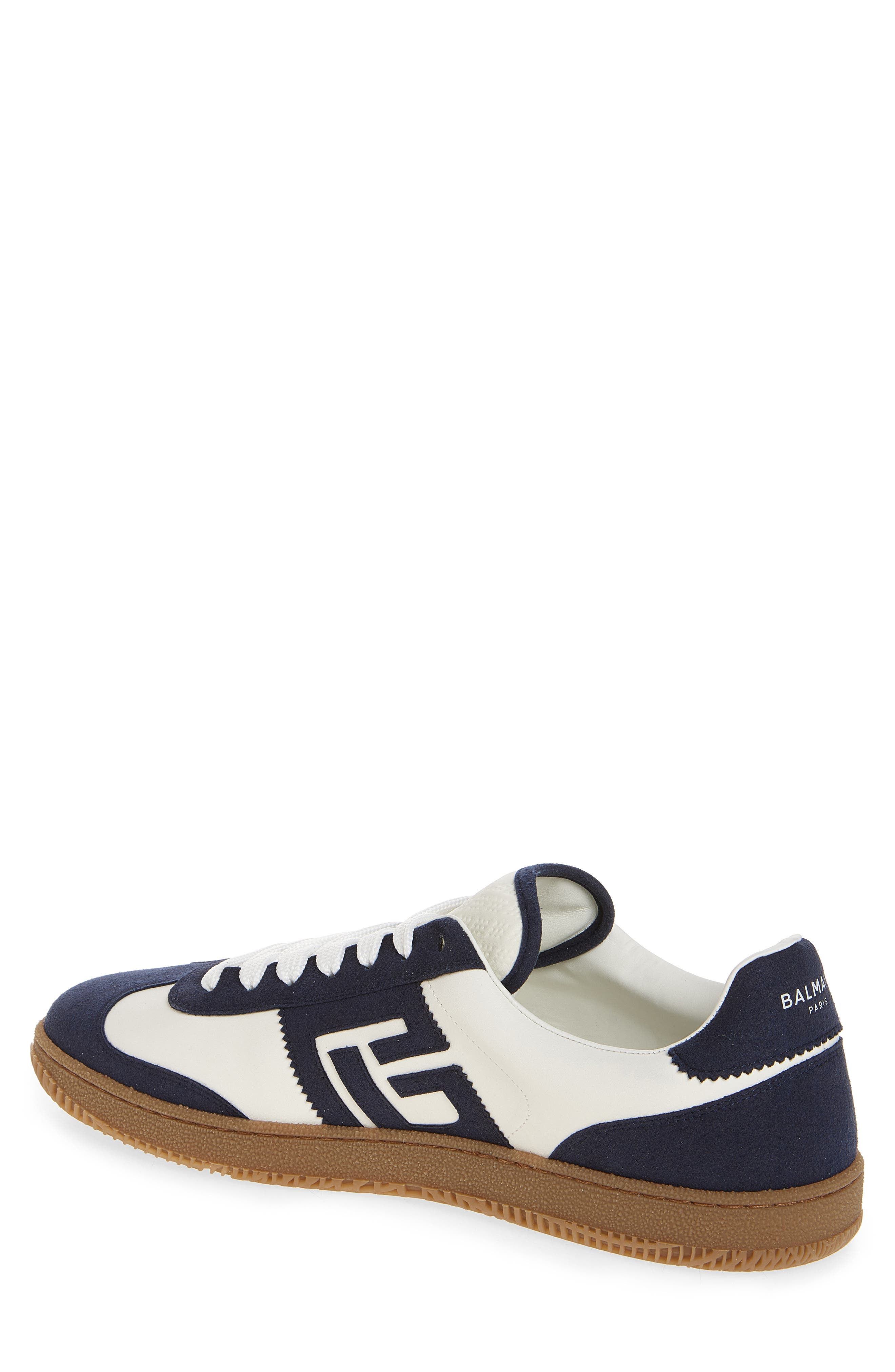 Balmain Swan Trainer Sneaker, Alternate, color, Gym White/ Navy