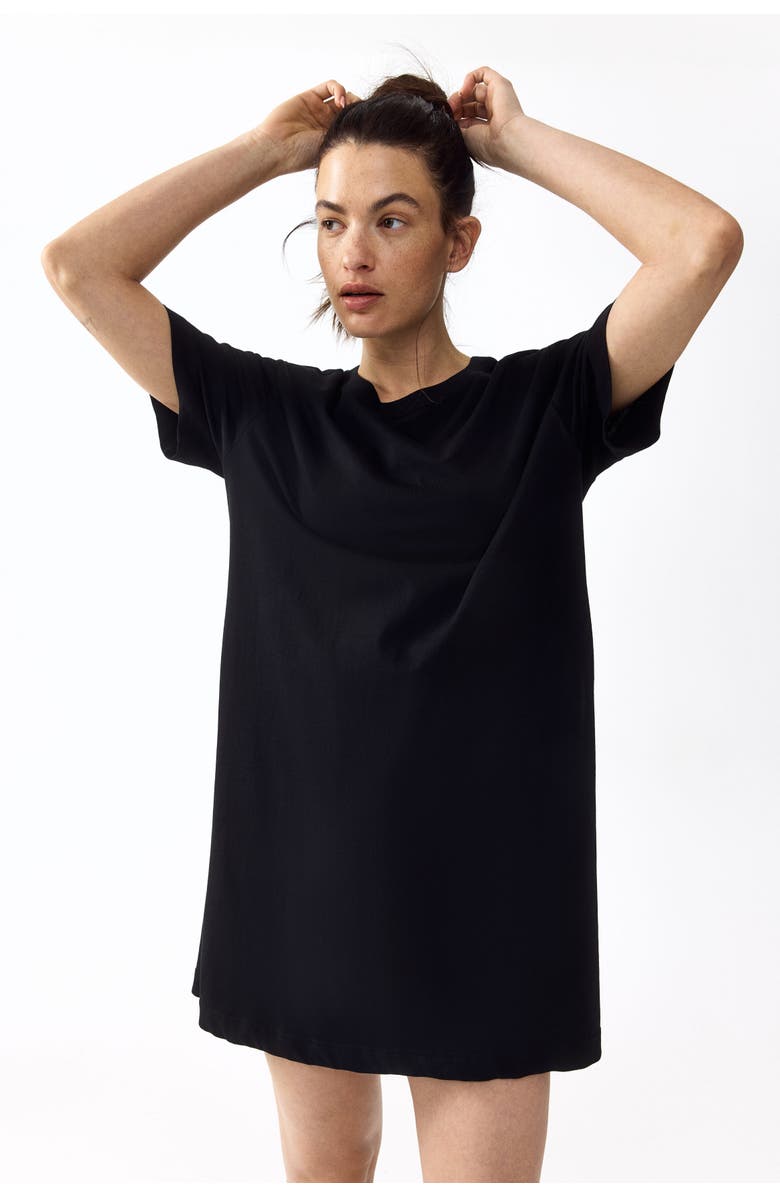 H&M Mama T-shirt Nursing Dress, Alternate, color, Black