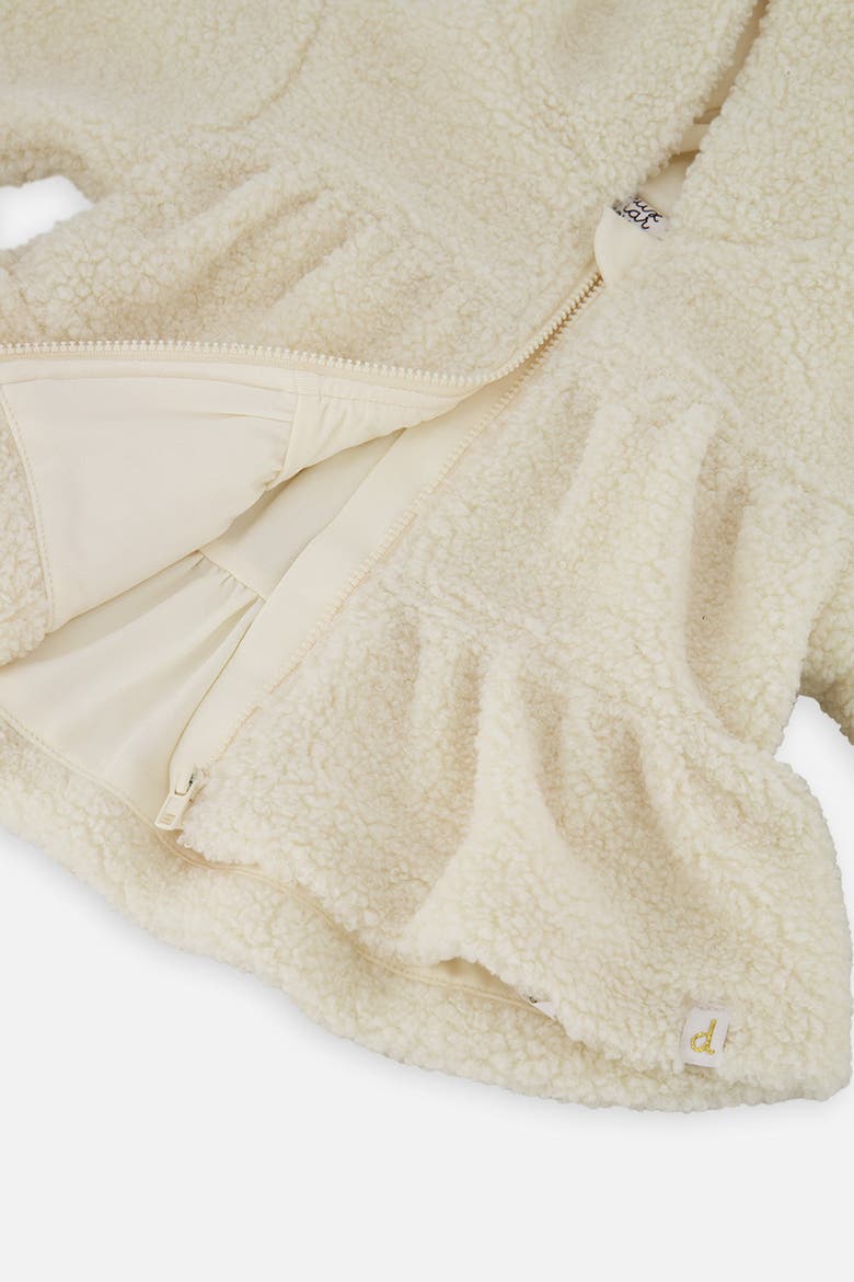 Hooded Zip Fleece Tiered Bear Ear Jacket, Alternate, color, Off-White
