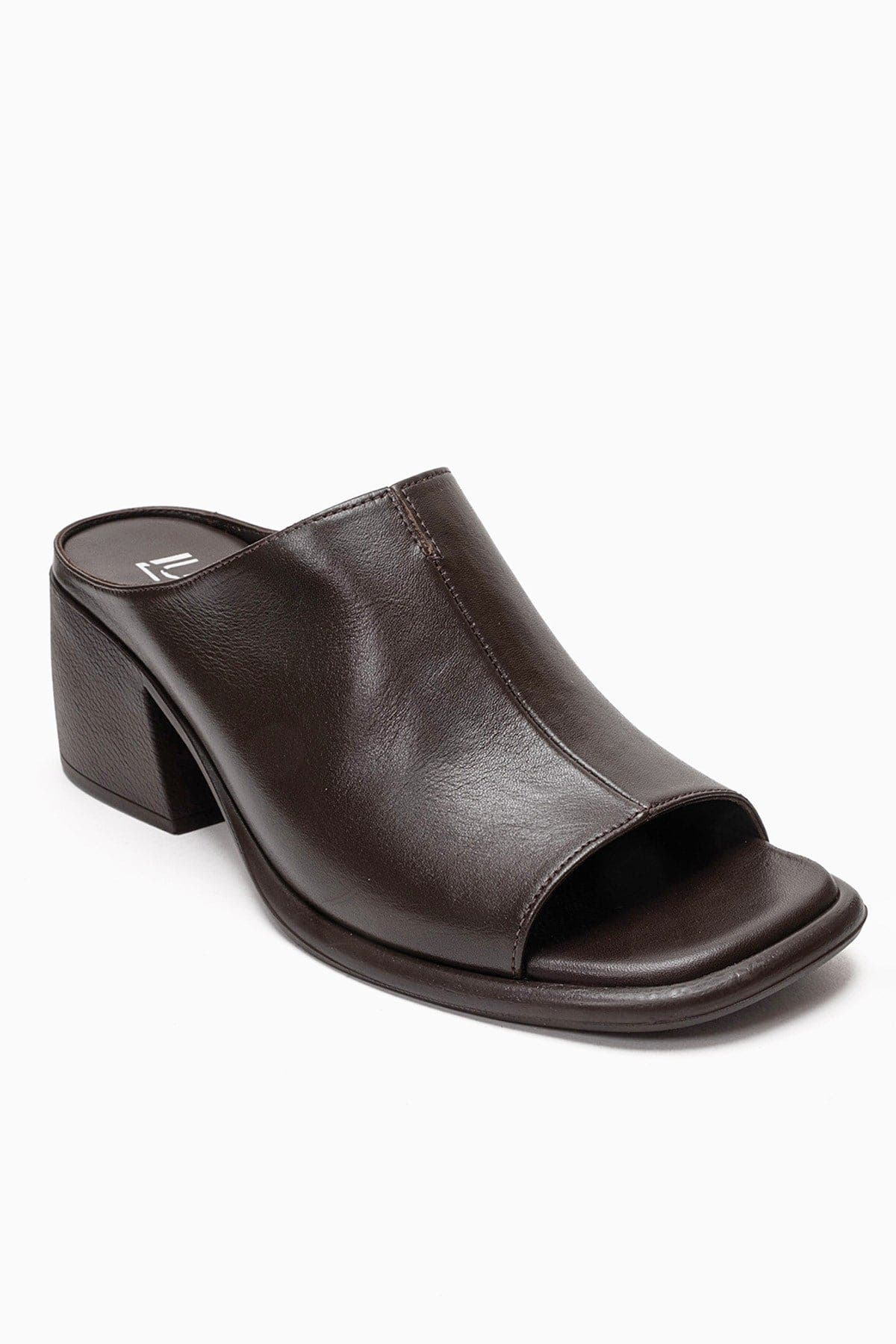 Sorex Leather Block Heel Sandal, Alternate, color, Brown