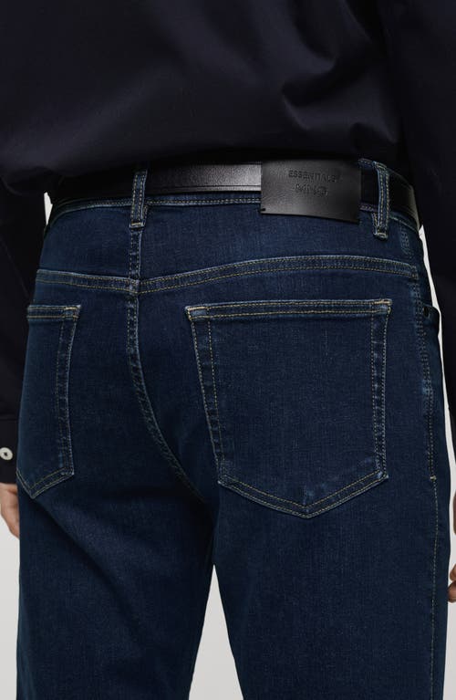 Mango Patrick Slim Fit Ultra Soft Touch Stretch Denim Jeans In Dark Blue