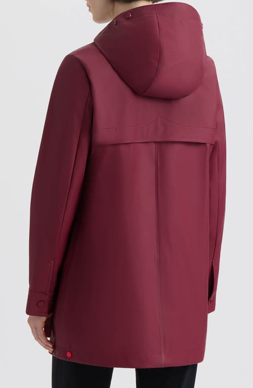 Hunter Acacia Waterproof Rubberized Raincoat In Red