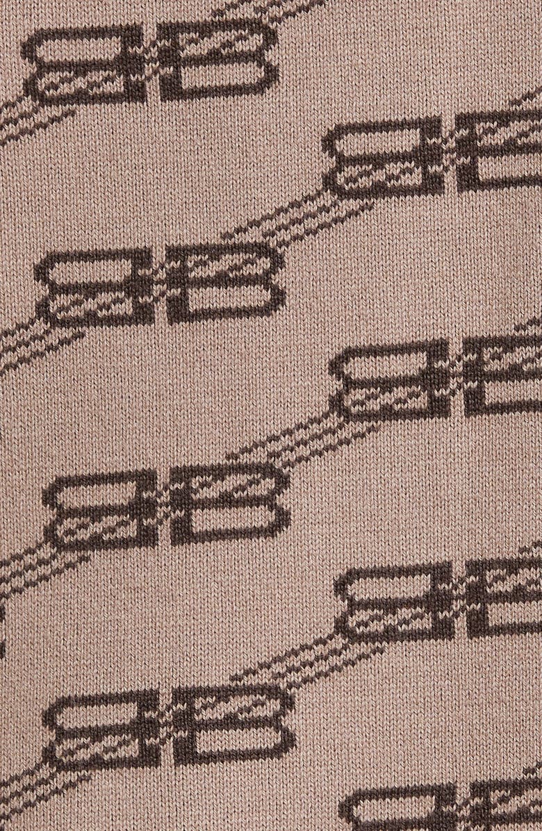 Balenciaga BB Monogram License Logo Crewneck Cotton & Wool Blend Sweater, Alternate, color, 