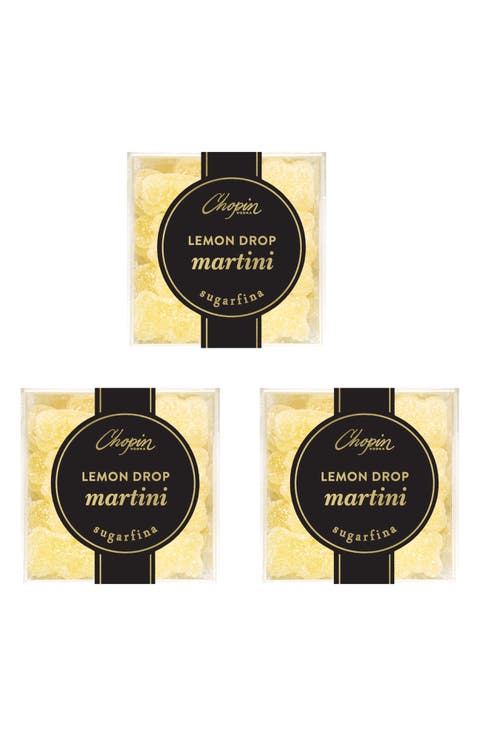 Lemon Drop Martini Bears Set of 3 Candy Cubes