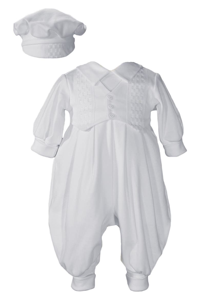 Romper & Hat Set, Main, color, WHITE