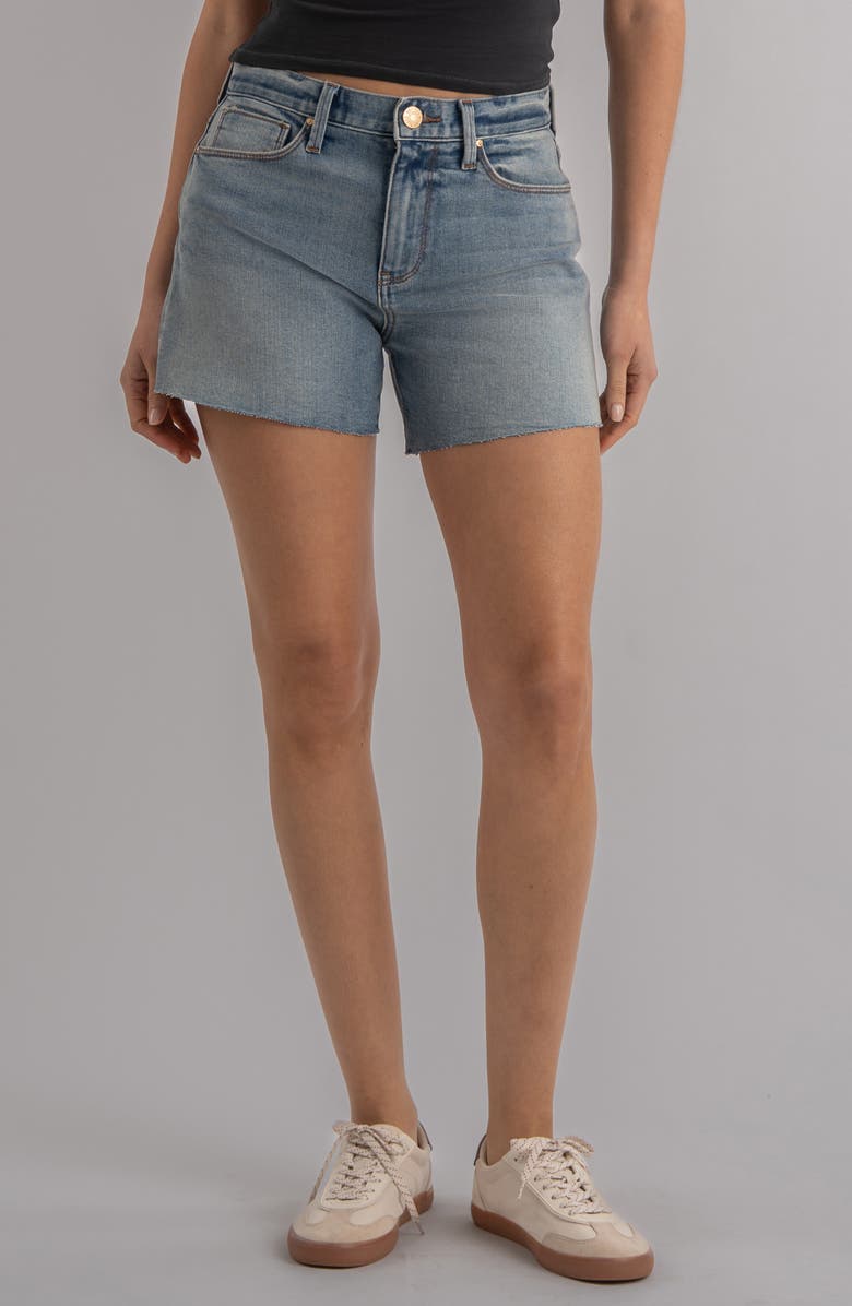 KUT from the Kloth Jenny Raw Hem High Waist Denim Shorts, Main, color, Rejoice