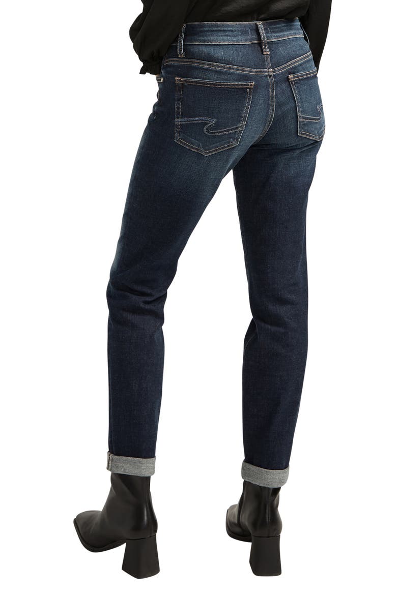 Boyfriend Cuff Slim Leg Jeans, Alternate, color, INDIGO