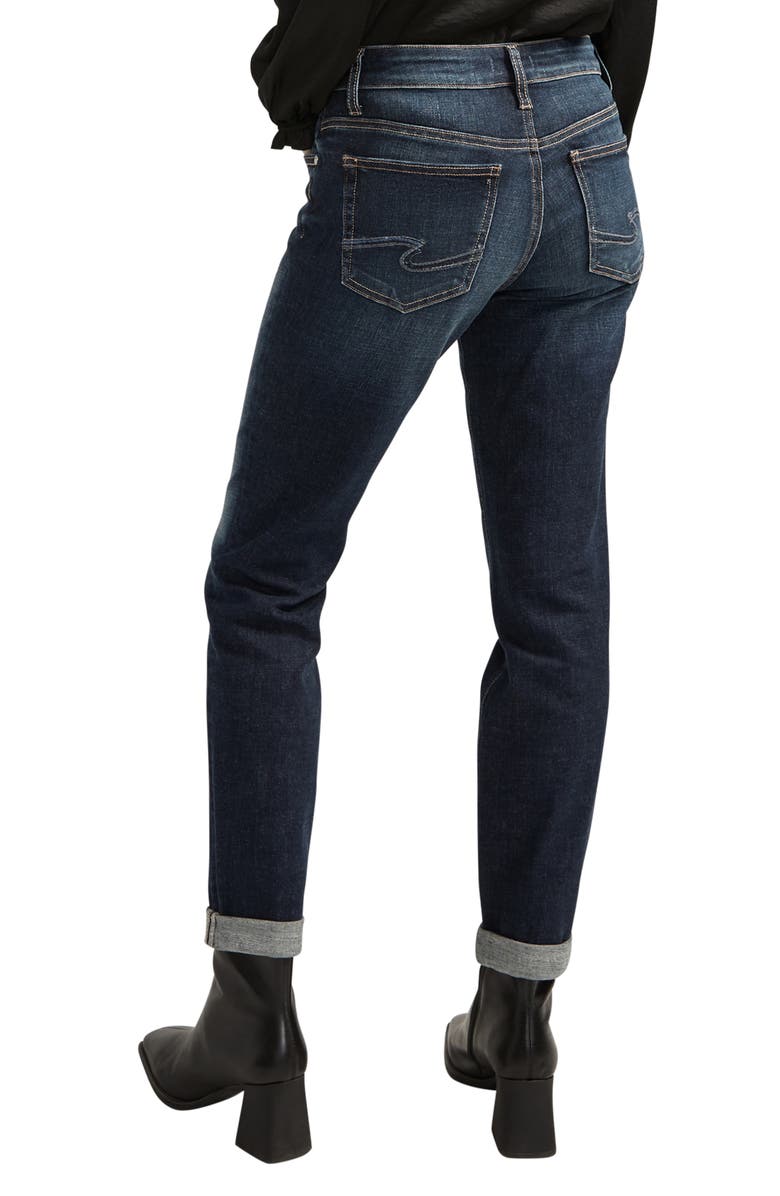 Silver Jeans Co. Boyfriend Cuff Slim Leg Jeans, Alternate, color, Indigo