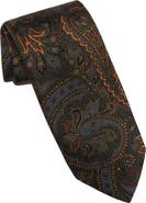 Elizabetta Marsala - Extra Long Printed Madder Silk Tie for Men