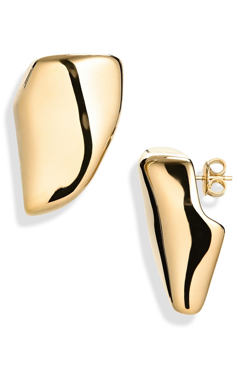 Small Prisma 18K Gold Plate Earrings, Main, color, 8120 YELLOW GOLD