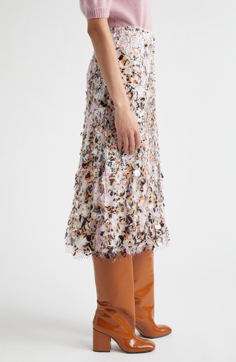 Marni Sequin Embellished Midi Skirt, Alternate, color, Pink Sand