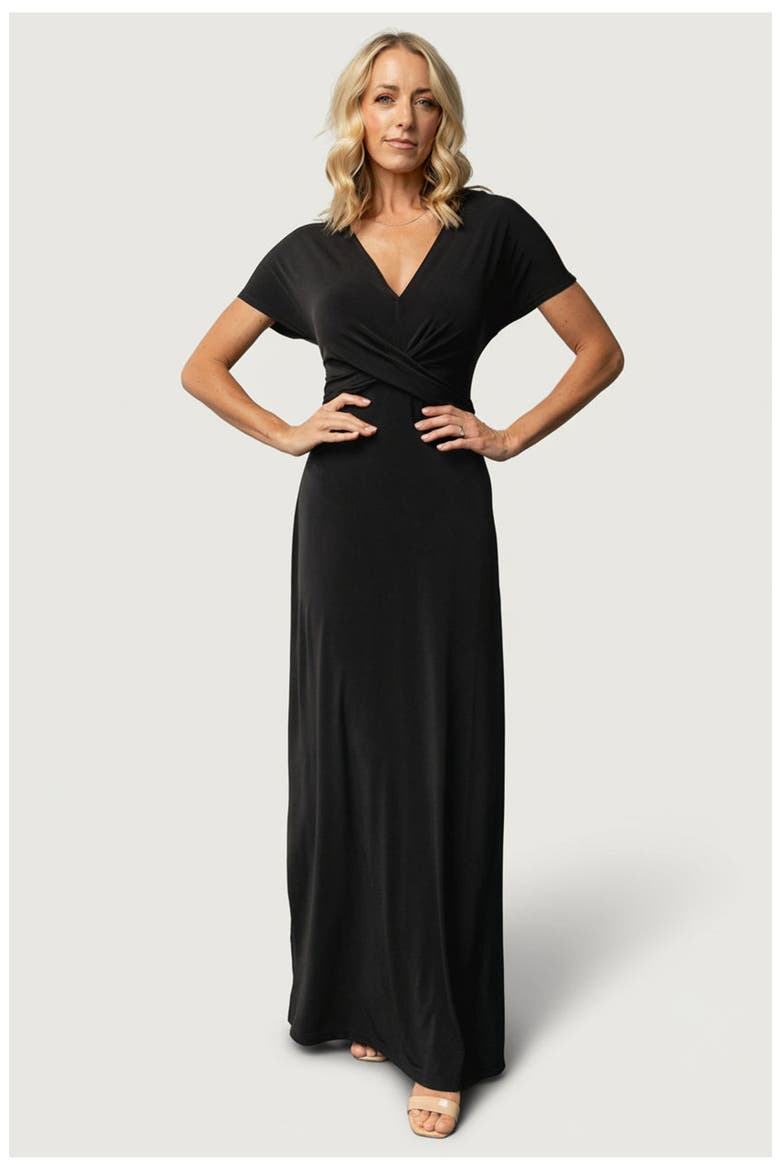 Annaeli Cross Front Maxi Dress, Main, color, Black