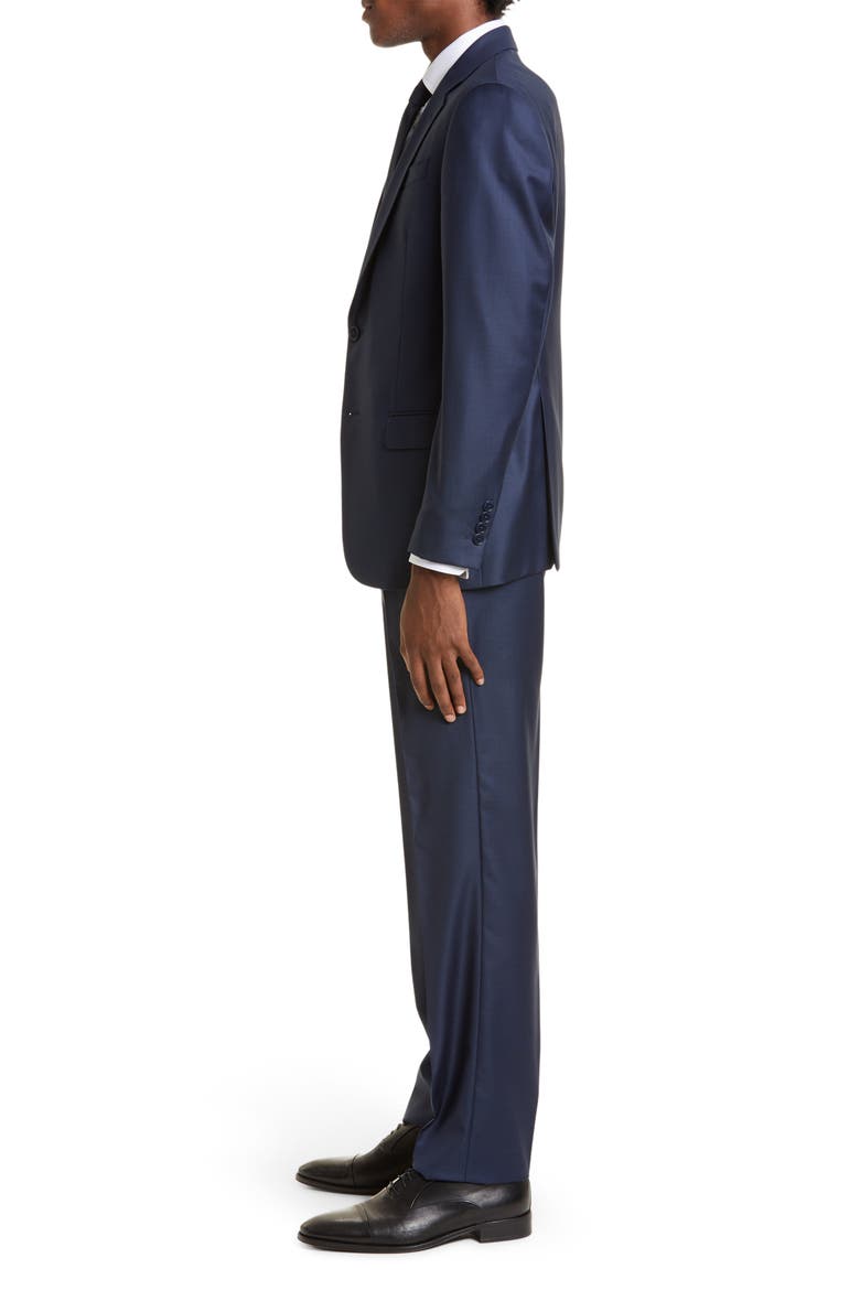 G Line Solid Blue Wool Suit, Alternate, color, SOLID DARK BLUE