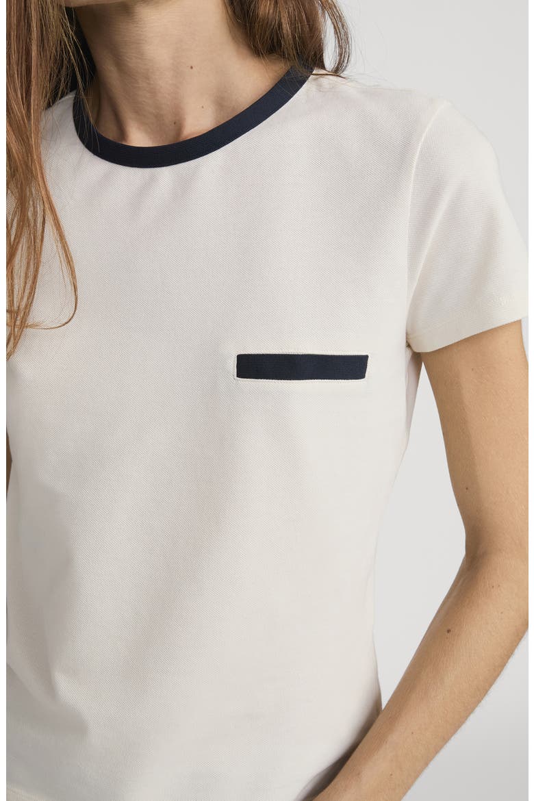The Piqué Baby Tee, Alternate, color, CREAM MULTI