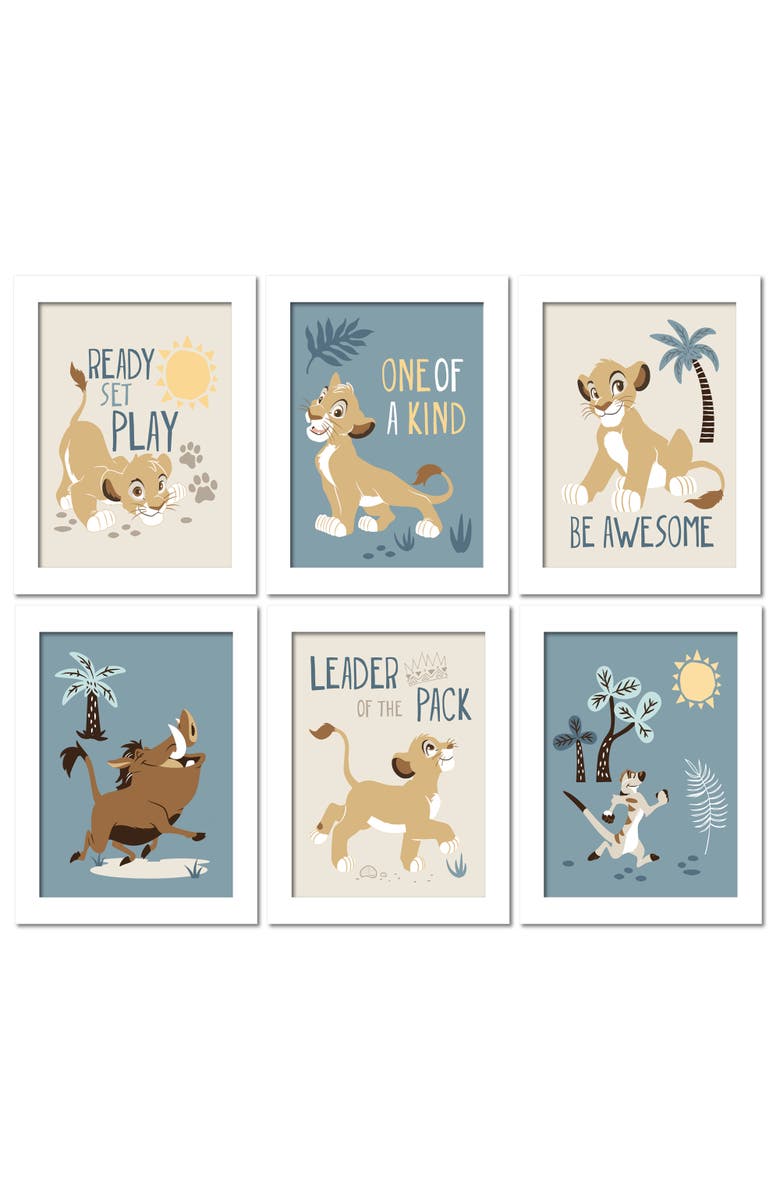 Lambs & Ivy Disney Baby Lion King Unframed Wall Art - Simba/Timon/Pumba, Alternate, color, Multicolor