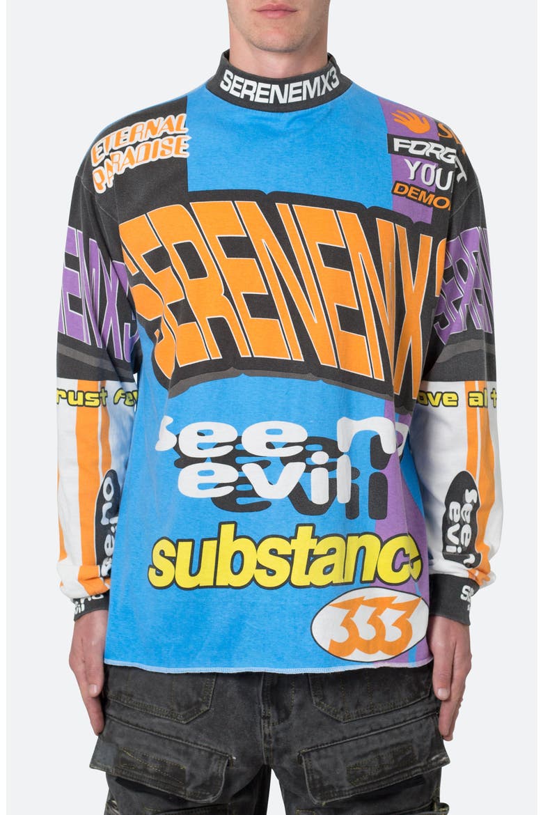 Motocross Mock Neck Long Sleeve Graphic T-Shirt (Men) | Nordstrom