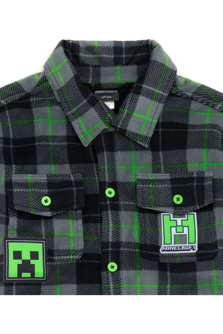 Creeper Fleece Lined Shacket (little Kid & Big Kid), Alternate, color, Creeper Gray Green