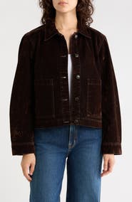 Madewell Flocked Denim Chore Jacket
