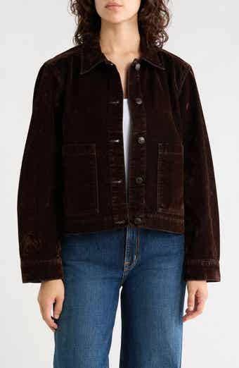 Flocked Denim Chore Jacket